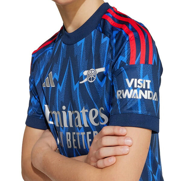 アーセナルジュニアARS2025-26レプリカアウェイユニフォームKSJ67-JI9550サッカー半袖子供用ナイトインディゴアディダスadidas