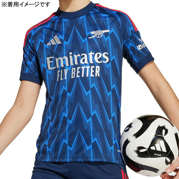 【ショップ限定エントリーでさらに+9倍】アーセナルジュニアARS2025-26レプリカアウェイユニフォームKSJ67-JI9550サッカー半袖子供用ナイトインディゴアディダスadidas