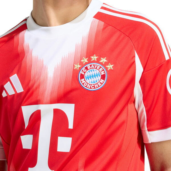 バイエルンミュンヘンBAY2025-26レプリカホームユニフォームKSL17-JJ2137サッカーレッド半袖アディダスadidas