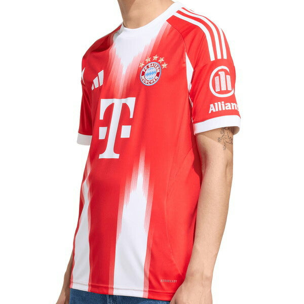 バイエルンミュンヘンBAY2025-26レプリカホームユニフォームKSL17-JJ2137サッカーレッド半袖アディダスadidas
