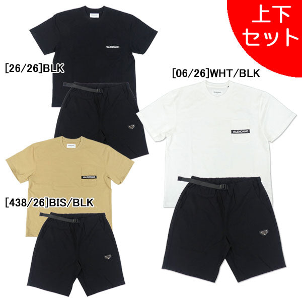 【上下セット】バレンシアーノbyケルメVALENCIANOポケットTシャツハーフパンツKV26S613KV26S609サッカーフットサルカジュアルセットメンズ