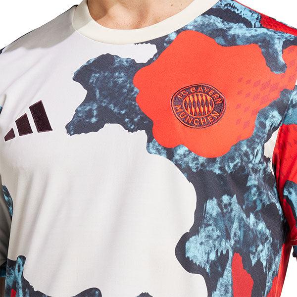 FCバイエルンミュンヘン2025プレマッチジャージプラクティスシャツKWF68-JE6776サッカーブンデスリーガアディダスメンズ