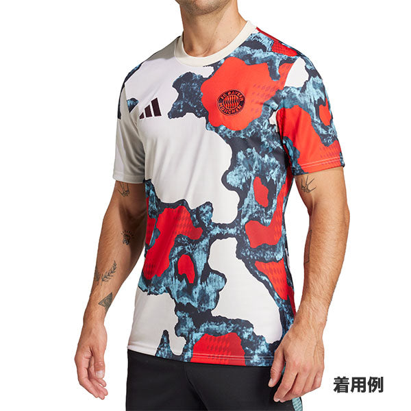 FCバイエルンミュンヘン2025プレマッチジャージプラクティスシャツKWF68-JE6776サッカーブンデスリーガアディダスメンズ
