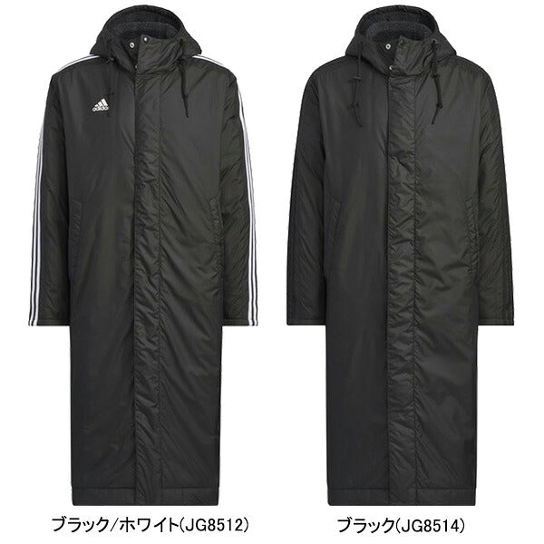 アディダスadidasMMH3SロングボアコートKWX71サッカーフットサルベンチコートメンズ