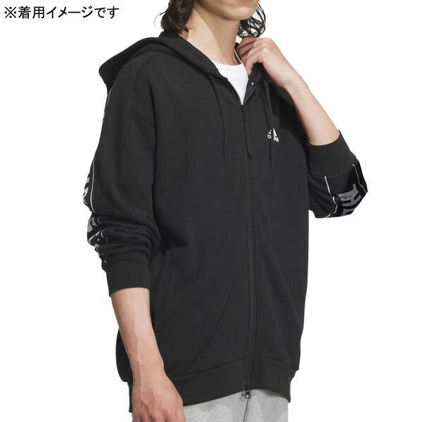 アディダスadidasワーディングパックルーズフィットフレンチテリーフルジップパーカーKWX99サッカーフットサルカジュアルフードメンズレディース