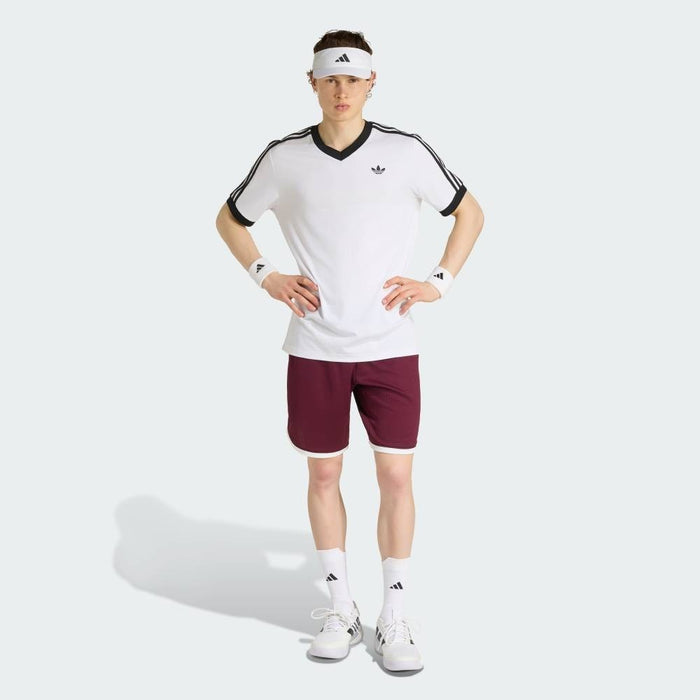 アディダスadidasテニスショーツショートパンツメンズ大人クラシックス9インチダブルニットカラーブロック練習試合L4836