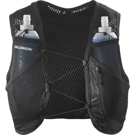サロモンSALOMONACTIVESKIN4フラスク付LC2178200ランニング陸上ランニングベストバッグ4L小物入れブラック
