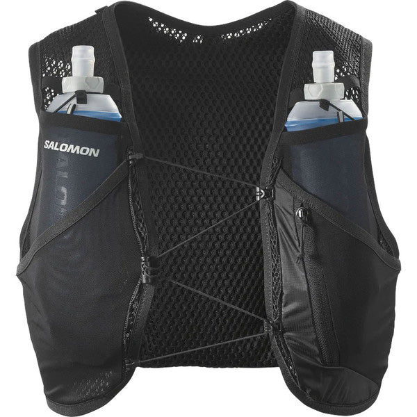 サロモンSALOMONACTIVESKIN4フラスク付LC2178200ランニング陸上ランニングベストバッグ4L小物入れブラック