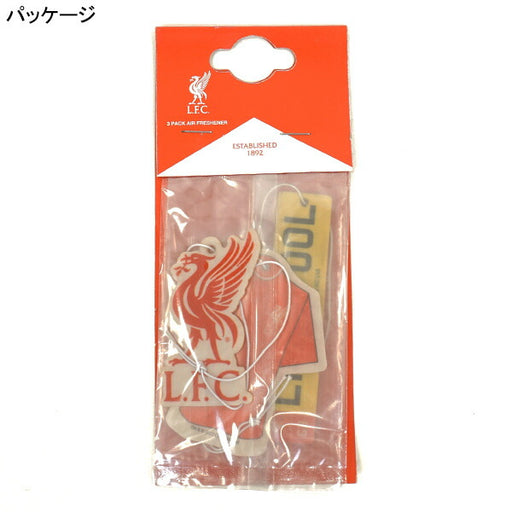 【エントリーでポイント10倍】【ネコポス対応可】リバプールオフィシャルエアフレッシュナークレスト3点セットLIV_3PK_AIRFRESHENERサッカーサポーターグッズ芳香剤車向けレッド