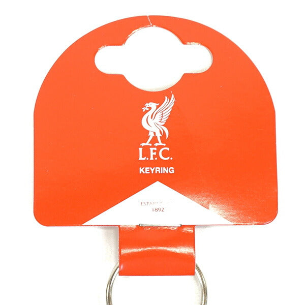 【ネコポス対応可】リバプールオフィシャルボール型キーリングLIV_FOOTBALL_KEYRINGサッカー直径35mmサポーターグッズキーホルダーホワイトレッド