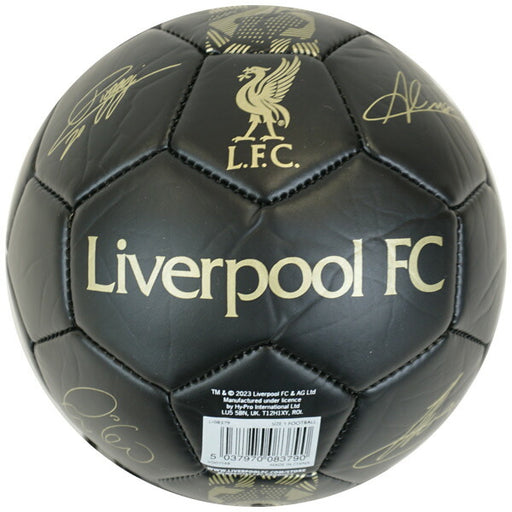 リバプールオフィシャル1号球選手サイン入りGLDLIV_SKIL_SIGN_GLD_PHサッカーサインボールサポーターグッズブラック