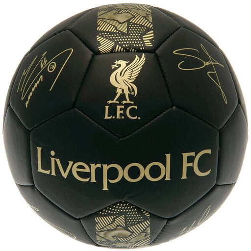 リバプールオフィシャル1号球選手サイン入りGLDLIV_SKIL_SIGN_GLD_PHサッカーサインボールサポーターグッズブラック
