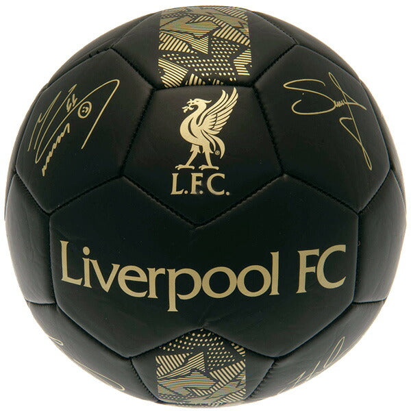 リバプールオフィシャル1号球選手サイン入りGLDLIV_SKIL_SIGN_GLD_PHサッカーサインボールサポーターグッズブラック