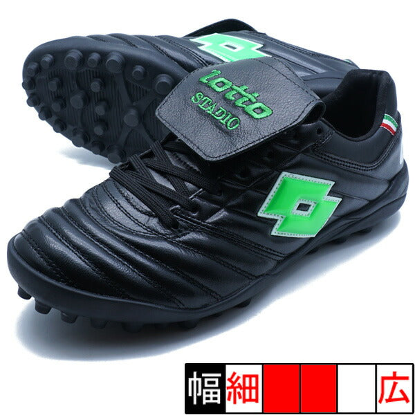 STADIOJPTFロットLOTTOLO-STADIO-3-BLKGRNブラックグリーンサッカートレーニングシューズ