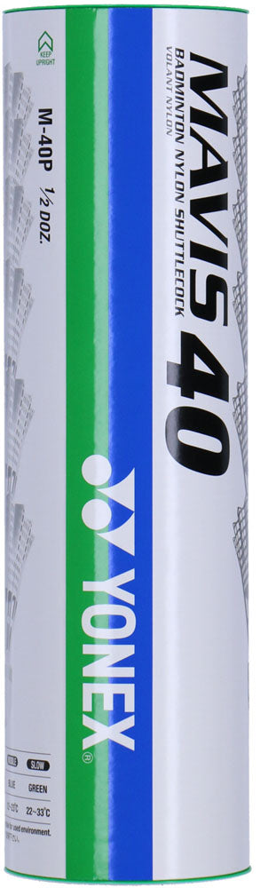 ヨネックスYONEXメイビス40(6個入り)M40Pバドミントンシャトルナイロン練習検定球