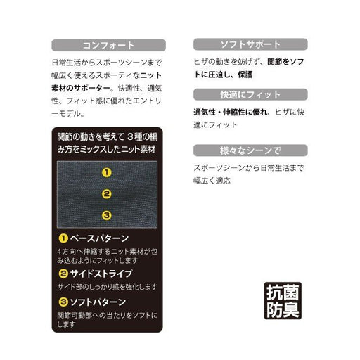 【ネコポス送料無料】ひざサポーターマクダビットmcdavidスポーティニットニーM510片足分