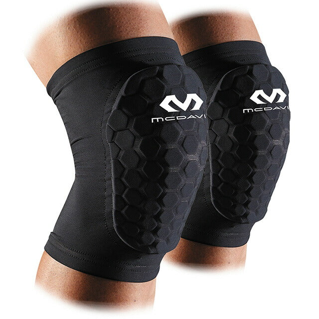 マクダビットmcdavidHEXレッグスリーブ2個入りM6440Lサッカーフットサルゴールキーパー用サポーターパッド付き太もも膝ふくらはぎブラック黒