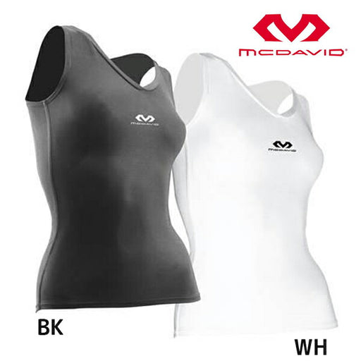 マクダビッドMcDavidウィメンズVタンクM885Wレディースバスケインナーシャツノースリーブコンプレッション疲労軽減
