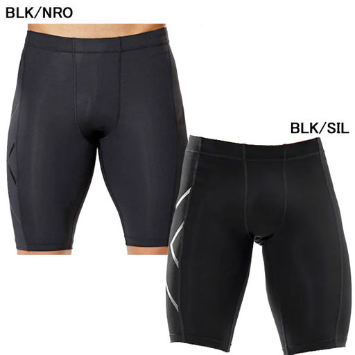 ツータイムズユー2XUコンプレッションタイツMA3851BランニングハーフスパッツUVカットブラックメンズ