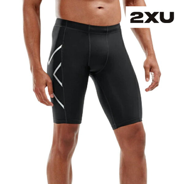 【ショップ限定エントリーでさらに+9倍】ランニングタイツハーフタイツメンズツータイムズユー2XUコンプレッションタイツロングスパッツ陸上マラソンサッカーMA3851B