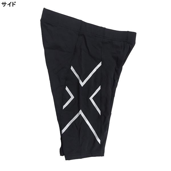 ツータイムズユー2XUコンプレッションタイツMA3851BランニングハーフスパッツUVカットブラックメンズ