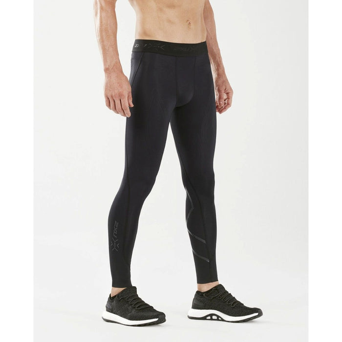 2XUメンズMCSクロストレコンプレッションタイツロングタイツロゴベルトMA5365B-1