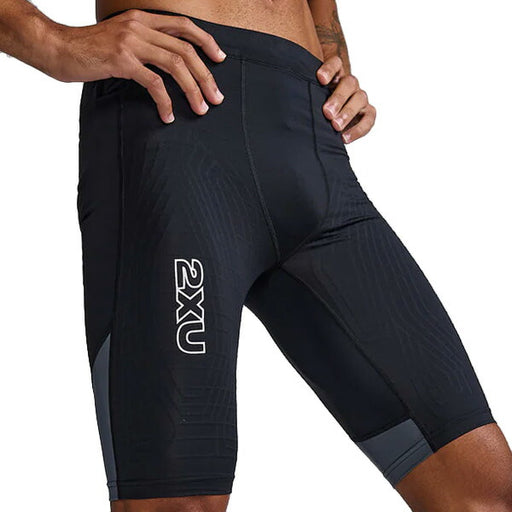【ネコポス送料無料】2XUメンズランニングタイツLightSpeedRライトスピードリアクトコンプレッションショートMA7050Bブラック