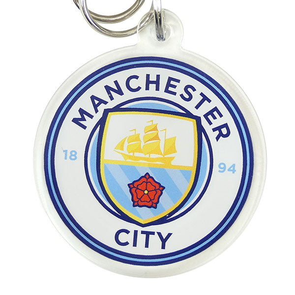 【ネコポス対応可】マンチェスターシティオフィシャルMCFC極厚アクリルキーホルダーMC35645サッカーサポーターグッズアクセサリー