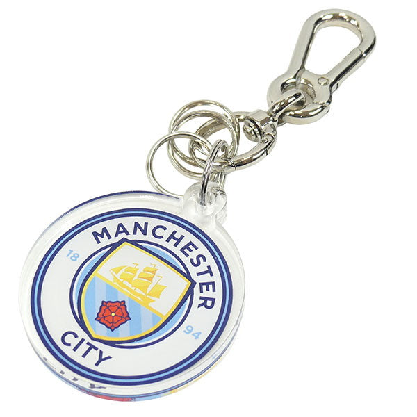 【ネコポス対応可】マンチェスターシティオフィシャルMCFC極厚アクリルキーホルダーMC35645サッカーサポーターグッズアクセサリー