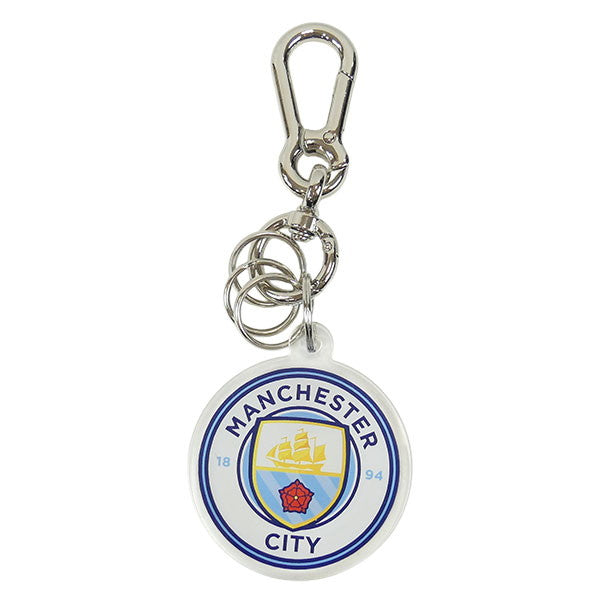 【ネコポス対応可】マンチェスターシティオフィシャルMCFC極厚アクリルキーホルダーMC35645サッカーサポーターグッズアクセサリー