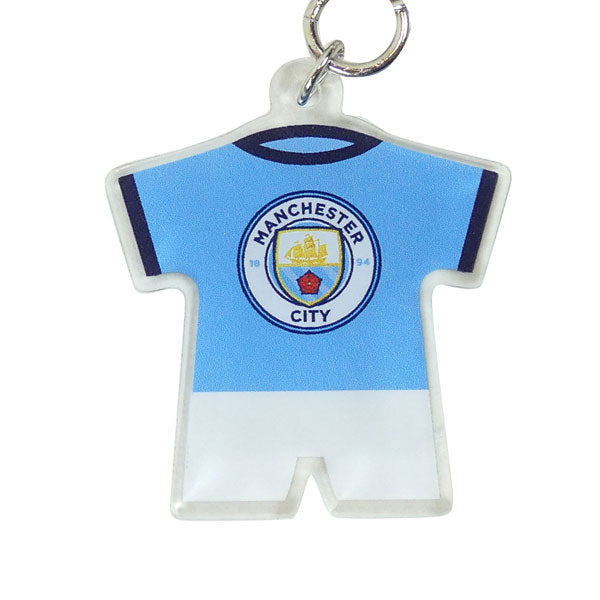 【ネコポス対応可】マンチェスターシティオフィシャルアクリル2連キーホルダーMC54704サッカープレミアリーグサポーターグッズ