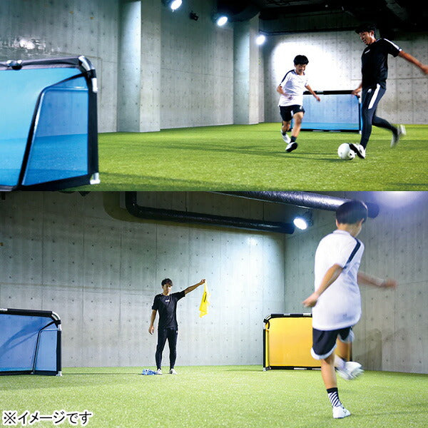 【メーカー取寄せ商品：納期3-4日(平日)】フットボールギアfootballgearクレイジーゴールミディアム110×75MGX-1175-YELサッカーミニゴールトレーニング用品イエロー