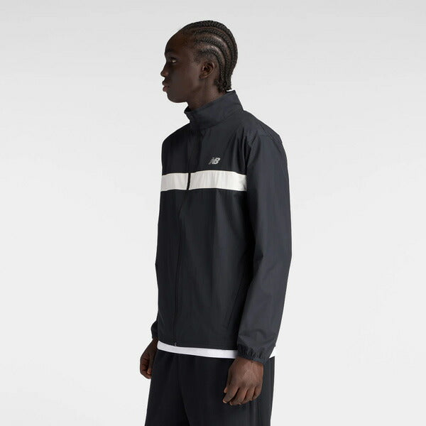 ニューバランスNewBalanceメンズランニングブレーカーEssntialsランジャケットトレーニングウェアMJ41243-BK
