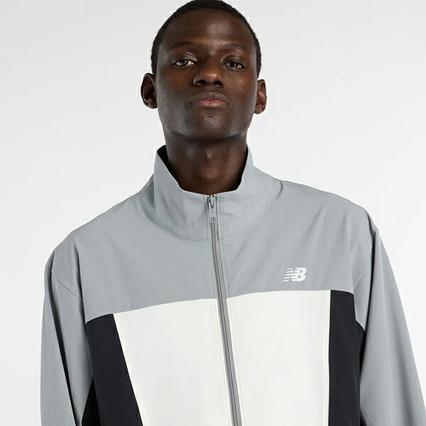 ニューバランスNewBalanceウーブントラックジャケットジョガーパンツメンズ上下セットグレーMJ61H33OMB61397SYST