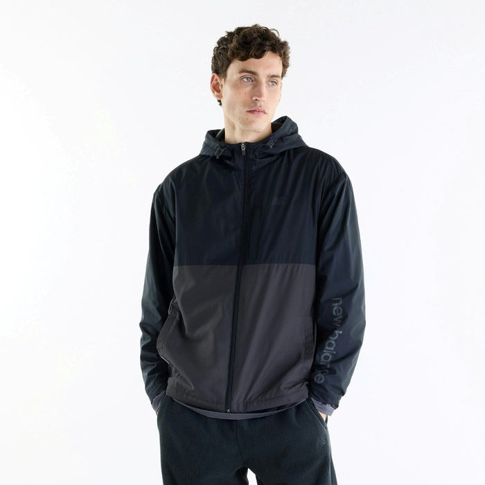 ニューバランスNEWBALANCEウーブントラックジャケットメンズ大人裏トリコット起毛撥水カラーブロックポリエステル秋冬アパレルMJ6237NQ-BK