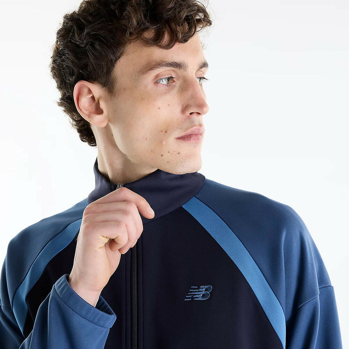 ニューバランスNEWBALANCEトラックジャケットニットトラックジャケットメンズ大人吸湿速乾保温ダブルニットオーバーサイズMJ62T3G4-DNT