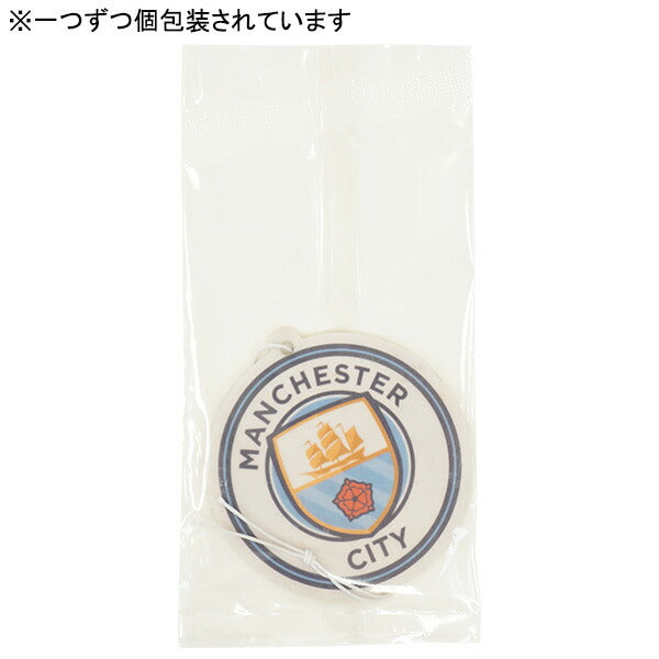 【ネコポス対応可】マンチェスターシティオフィシャルエアフレッシュナークレスト3点セットMNC_3PK_AIRFRESHENERサッカー芳香剤車向けブルー