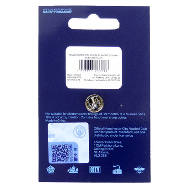 【ネコポス対応可】マンチェスターシティオフィシャルクレストエナメルピンバッジMNC_BADGEサッカープレミアリーグサポーターグッズ