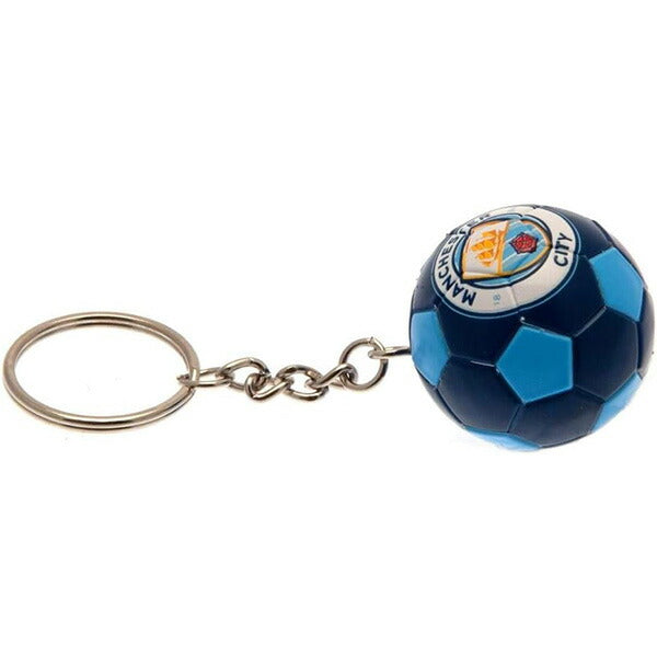 【ネコポス対応可】マンチェスターシティオフィシャルボール型キーリングMNC_FOOTBALL_KEYRINGサッカー直径35mmサポーターグッズキーホルダーネイビー