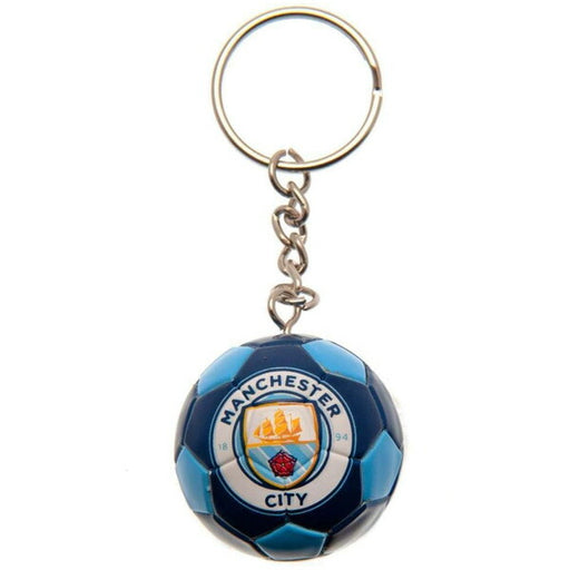 【ネコポス対応可】マンチェスターシティオフィシャルボール型キーリングMNC_FOOTBALL_KEYRINGサッカー直径35mmサポーターグッズキーホルダーネイビー