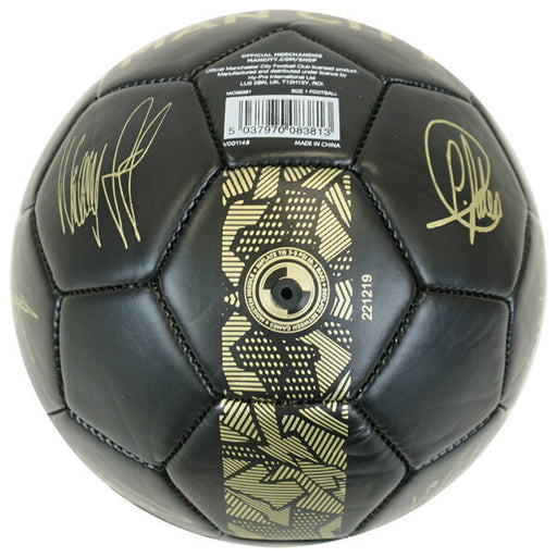 マンチェスターシティオフィシャル1号球選手サイン入りGLDMNC_SKIL_SIGN_GLD_PHサッカーサインボールサポーターグッズブラック