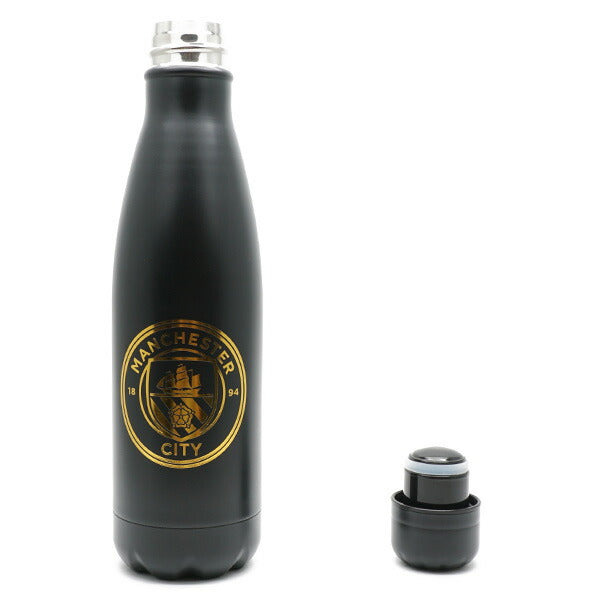 マンチェスターシティオフィシャルサーマルボトル500mlMNC_THERMAL_FLASK_PHサッカーステンレススチールウォーターボトルサポーターグッズブラック