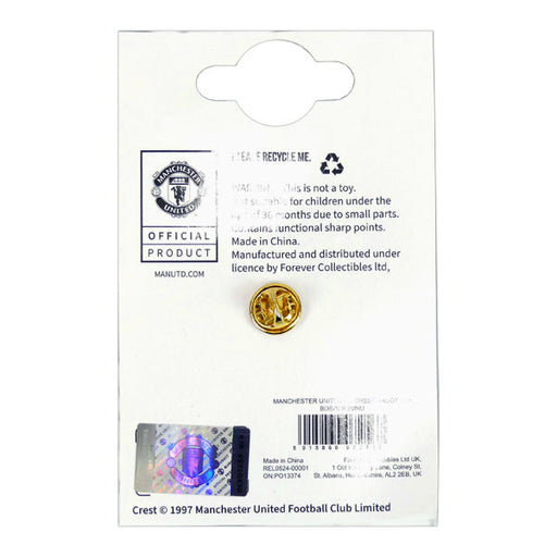 【ネコポス対応可】マンチェスターユナイテッドオフィシャルピンバッジMNU_BADGEサッカープレミアリーグサポーターズグッズ