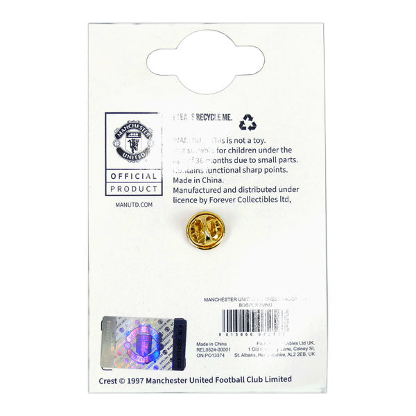 【ネコポス対応可】マンチェスターユナイテッドオフィシャルピンバッジMNU_BADGEサッカープレミアリーグサポーターズグッズ