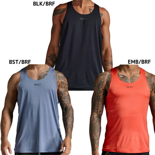 【ネコポス送料無料】2XUツータイムズユーメンズランニングシャツTechSingletライトスピードテックシングレットノースリーブMR7151A