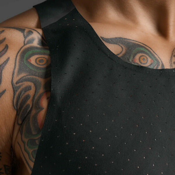 2XUツータイムズユーメンズランニングシャツReactSingletライトスピードリアクトシングレットノースリーブMR7375A