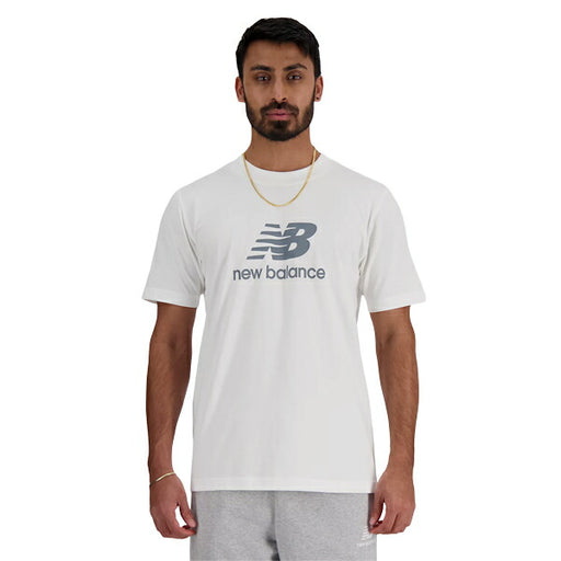 【ネコポス対応可】ニューバランスNewbalanceStackedLogoショートスリーブTシャツメンズ半袖TシャツホワイトMT41502-WT