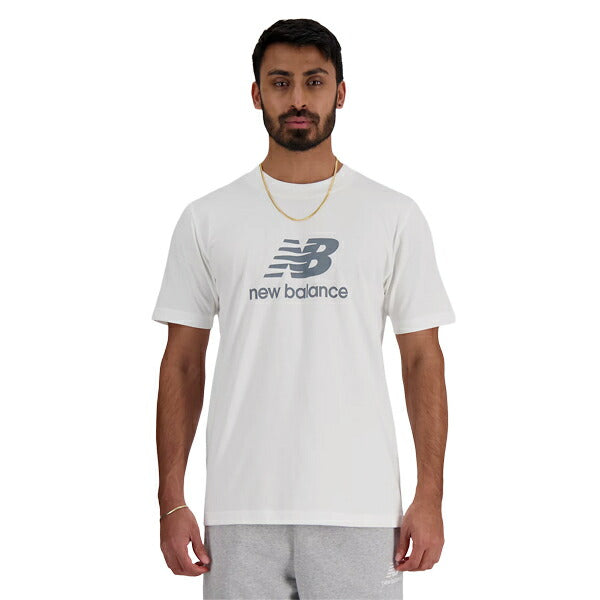 【ネコポス対応可】ニューバランスNewbalanceStackedLogoショートスリーブTシャツメンズ半袖TシャツホワイトMT41502-WT