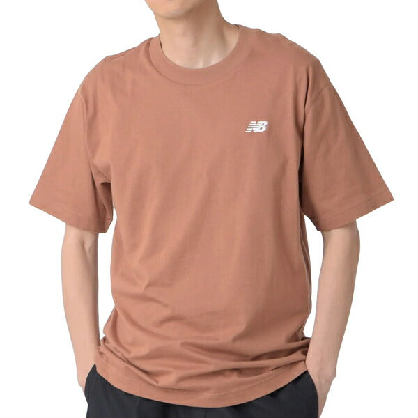 【ネコポス送料無料】ニューバランスNewBalanceTシャツ半袖メンズワンポイント刺繍ロゴクルーネックスポーツウェアウエアMT41509