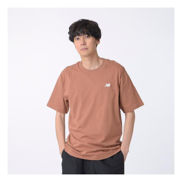 【ネコポス送料無料】ニューバランスNewBalanceTシャツ半袖メンズワンポイント刺繍ロゴクルーネックスポーツウェアウエアMT41509